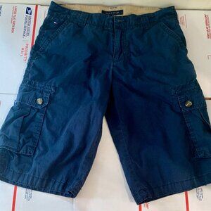 🎄Tommy Hilfiger Kids Boy's Navy Blue Cargo Shorts Size 20 Light Weight